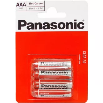 Baterii PANASONIC Zinc Carbon Red Zinc R03RZ / 4BP EU AAA 1.5V (Blister 4buc)