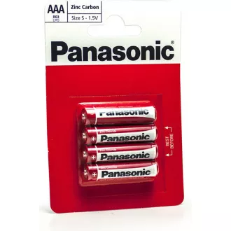 Baterii PANASONIC Zinc Carbon Red Zinc R03RZ / 4BP EU AAA 1.5V (Blister 4buc)