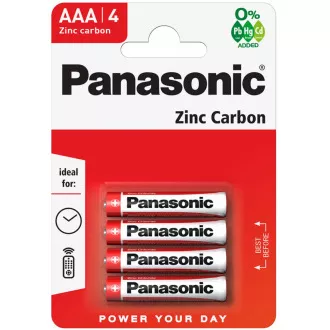 Baterii PANASONIC Zinc Carbon Red Zinc R03RZ / 4BP EU AAA 1.5V (Blister 4buc)