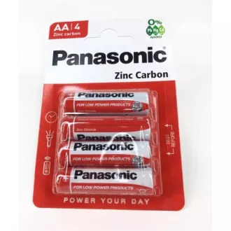 PANASONIC Baterii Zinc Carbon Red Zinc R6RZ / 4BP EU AA 1.5V (Blister 4buc)
