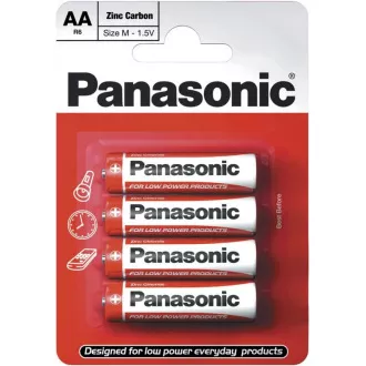 PANASONIC Baterii Zinc Carbon Red Zinc R6RZ / 4BP EU AA 1.5V (Blister 4buc)