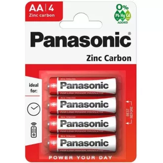 PANASONIC Baterii Zinc Carbon Red Zinc R6RZ / 4BP EU AA 1.5V (Blister 4buc)