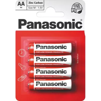PANASONIC Baterii Zinc Carbon Red Zinc R6RZ / 4BP EU AA 1.5V (Blister 4buc)