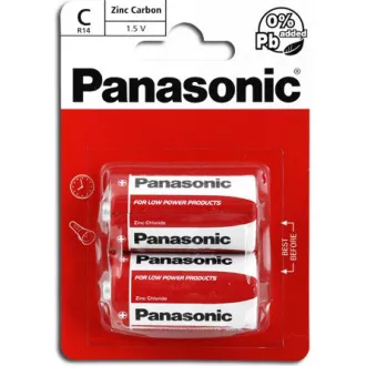 Baterii PANASONIC Zinc Carbon Red Zinc R14RZ / 2BP EU C 1.5V (Blister 2buc)
