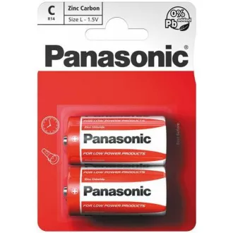 Baterii PANASONIC Zinc Carbon Red Zinc R14RZ / 2BP EU C 1.5V (Blister 2buc)