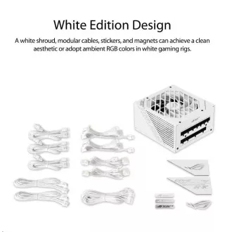Sursă de alimentare ASUS ROG-STRIX-850G-WHITE, 850W, 80 Gold, modulară Sursă de alimentare ASUS ROG-STRIX-850G-WHITE, 850W, 80 Gold, modulară