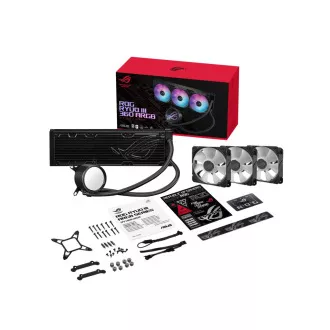 Răcitor de apă ASUS CPU AIO ROG RYUO III 360 ARGB, 3x120mm, LGA1851, AM5 Răcitor de apă ASUS CPU AIO ROG RYUO III 360 ARGB, 3x120mm, LGA1851, AM5