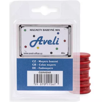 Set magneti AVELI, culoare rosie Set magneti AVELI, culoare rosie