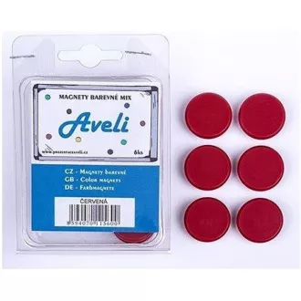 Set magneti AVELI, culoare rosie Set magneti AVELI, culoare rosie
