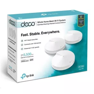 TP-Link Deco M5 (pachet de 3) WiFi5 Mesh (AC1300, 2,4GHz/5GHz, 2xGbELAN/WAN)
