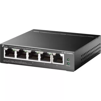 Comutator TP-Link Easy Smart TL-SG105MPE (5xGbE, 4xPoE , 120W, fără ventilator)