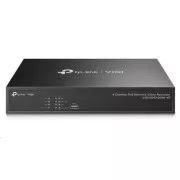 TP-Link VIGI NVR1004H-4P, înregistrare video, 4 canale, 4xPoE, 1xSATA, 1x100Mb/s LAN, 2xUSB2.0, 1xHDMI, 1xVGA