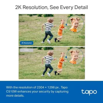 Cameră TP-Link Tapo C510W pentru exterior-exterior, (3MP, PTZ, 2K 1296p, WiFi, IR 30m, card micro SD)