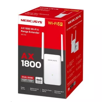 MERCUSYS ME70X WiFi6 Extender/Repetor (AX1800, 2,4GHz/5GHz, 1xGbELAN)
