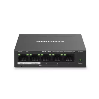 Comutator MERCUSYS MS105GP (5xGbE, 4xPoE+, 65W, fără ventilator)