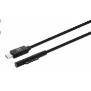 Cablu de încărcare Manhattan, Cablu de încărcare Surface Connect la USB-C (M/M), 15 V / 3 A, 1,8 m, negru