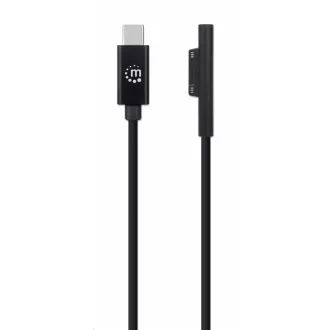 Cablu de încărcare Manhattan, Cablu de încărcare Surface Connect la USB-C (M/M), 15 V / 3 A, 1,8 m, negru