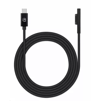 Cablu de încărcare Manhattan, Cablu de încărcare Surface Connect la USB-C (M/M), 15 V / 3 A, 1,8 m, negru