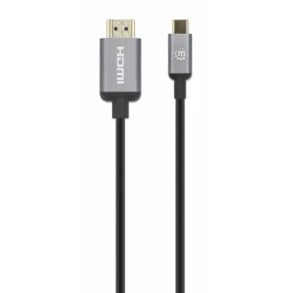 Cablu Manhattan USB-C la HDMI, USB-C mascul la HDMI mascul, 2m, negru