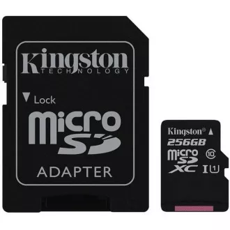 Card Kingston 256 GB micSDXC Canvas Select Plus 100R A1 C10 + adaptor SD Card Kingston 256 GB micSDXC Canvas Select Plus 100R A1 C10 + adaptor SD