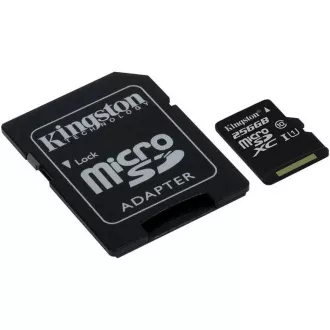 Card Kingston 256 GB micSDXC Canvas Select Plus 100R A1 C10 + adaptor SD Card Kingston 256 GB micSDXC Canvas Select Plus 100R A1 C10 + adaptor SD