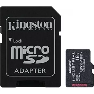 Card Kingston 16GB microSDHC Industrial C10 A1 pSLC + Adaptor SD