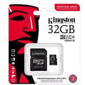 Card Kingston 32GB microSDHC Industrial C10 A1 pSLC + Adaptor SD