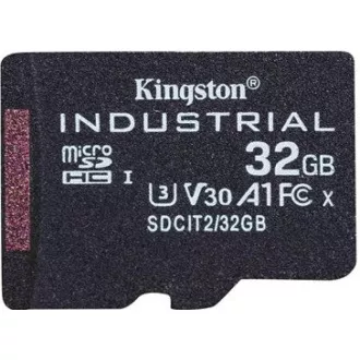 Card Kingston 32GB microSDHC Industrial C10 A1 pSLC + Adaptor SD