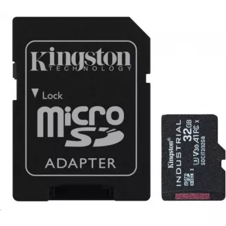 Card Kingston 32GB microSDHC Industrial C10 A1 pSLC + Adaptor SD