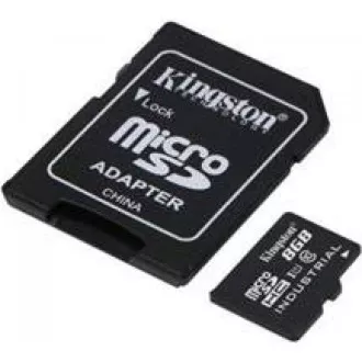Card Kingston 8GB microSDHC Industrial C10 A1 pSLC + Adaptor SD