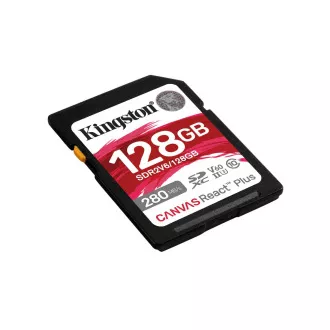 Card Kingston SDXC 128GB Canvas React Plus, UHS-II, U3, V60, R:280/W:100MB/s