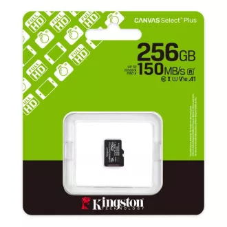 Card de memorie Kingston MicroSDXC 256GB Canvas Select Plus, U1, V10, A1 Card de memorie Kingston MicroSDXC 256GB Canvas Select Plus, U1, V10, A1