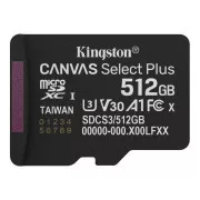 Card de memorie Kingston MicroSDXC 512GB Canvas Select Plus, U3, V30, A1