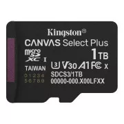 Card de memorie Kingston MicroSDXC 1TB Canvas Select Plus, U3, V30, A1
