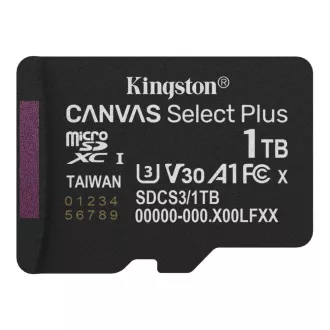 Card de memorie Kingston MicroSDXC 1TB Canvas Select Plus, U3, V30, A1