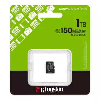 Card de memorie Kingston MicroSDXC 1TB Canvas Select Plus, U3, V30, A1