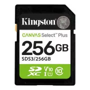 Card de memorie Kingston SDXC 256GB Canvas Select Plus, U1, V10, A1