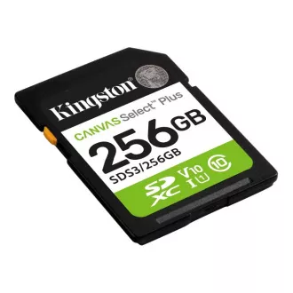 Card de memorie Kingston SDXC 256GB Canvas Select Plus, U1, V10, A1 Card de memorie Kingston SDXC 256GB Canvas Select Plus, U1, V10, A1