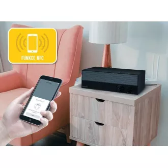 Boxă Orava PEGASUS 1, 22,5 W, subwoofer, WiFi, Bluetooth, intrare AUX, sistem multiroom, negru