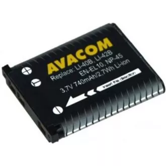 AVACOM Olympus Li-40B, Li-42B, Fujifilm NP-45, Nikon EN-EL10 Li-ion 3.7V 740mAh 2.7Wh
