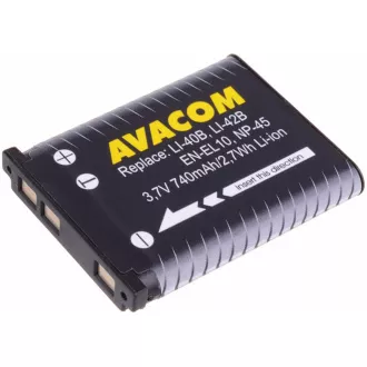 AVACOM Olympus Li-40B, Li-42B, Fujifilm NP-45, Nikon EN-EL10 Li-ion 3.7V 740mAh 2.7Wh