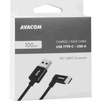 Cablu de date si incarcare USB - USB Type-C, 100cm, conector 90°, negru Cablu de date si incarcare USB - USB Type-C, 100cm, conector 90°, negru