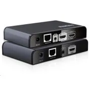 Extensor HDMI PREMIUMCORD până la 120 m prin LAN, over IP, HDBitT, ieșire HDMI locală