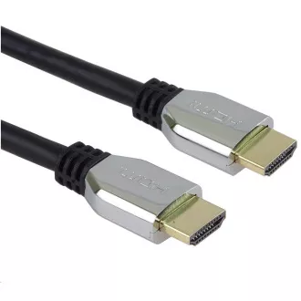 Cablu PREMIUMCORD HDMI 2.1 de mare viteză + cablu Ethernet (capace din aliaj de zinc, conectori placați cu aur) 0,5 m