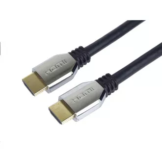 Cablu PREMIUMCORD HDMI 2.1 de mare viteză + cablu Ethernet (capace din aliaj de zinc, conectori placați cu aur) 2m