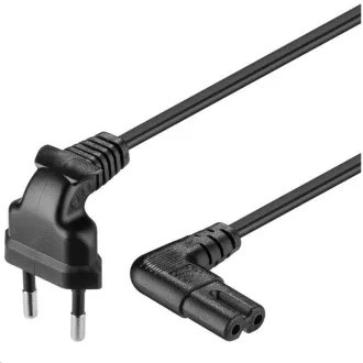 PREMIUMCORD Cablu de rețea 230V la magnetofon cu conectori îndoiți 1m