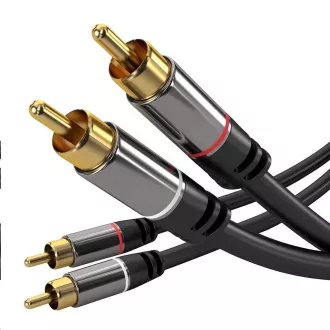 Cablu PREMIUMCORD, 2x CINCH-2x CINCH M/M, 3m