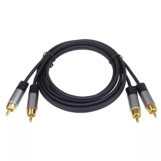 Cablu PREMIUMCORD, 2x CINCH-2x CINCH M/M, 3m