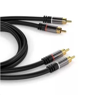 Cablu PREMIUMCORD, 2x CINCH-2x CINCH M/M, 5m