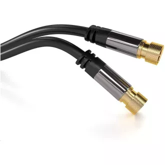 Cablu PREMIUMCORD, antenă de satelit F mascul - F mascul (135 dB) 4x ecranat 3m Cablu PREMIUMCORD, antenă de satelit F mascul - F mascul (135 dB) 4x ecranat 3m